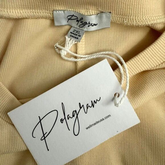 POLAGRAM Ribbed Knit Crew Neck Maxi Dress, NWT! Size 2XL - Picture 6 of 9